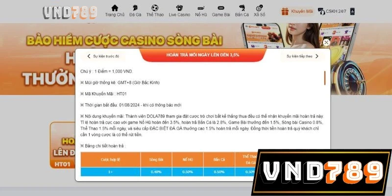 Hoàn tiền mỗi ngày hấp dẫn lên đến 3,5%